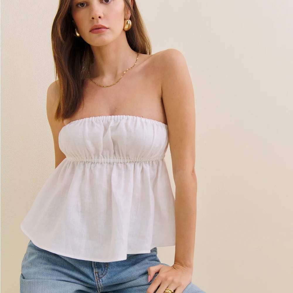 Reformation Inez Linen Top